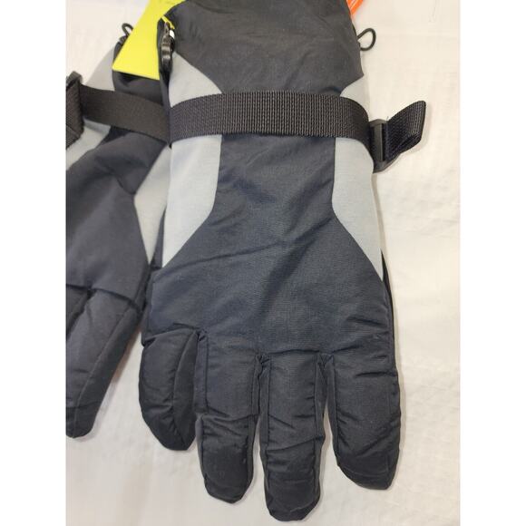 All In Motion Mens Snow Gloves Med Large Blk Heavy Warm Waterproof Insulated - Picture 2 of 7